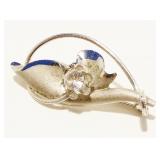 Vtg Paul DeCroom 925 Silver Brooch 3.3g