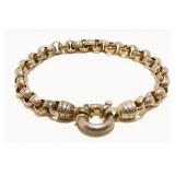 Heavy Sterling Silver Link Bracelet 7.75" 25.8g