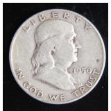 1950-D Franklin Half-Dollar Silver Coin