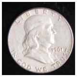 1961 Franklin Half-Dollar Silver Coin