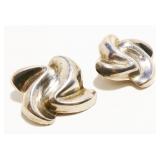 Vtg Sterling Silver Clip-On Earrings 19.2g