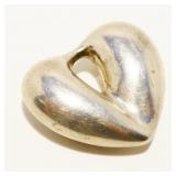Large Sterling Silver Open Heart Pendant 19.4g
