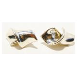 Signed Sterling Silver Clip-On Earrings 18g