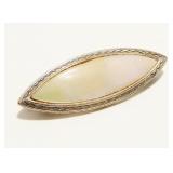 Vtg Sterling Silver Mother of Pearl Brooch 3.4g
