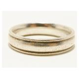 Sterling Silver Wedding Band Ring Sz 8.5 5.2g