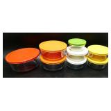 Grouping of Pyrex Bowls with Lids
