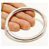 Milor Italy 925 Silver Hinged Bangle Bracelet 12.8