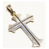 Mexican Sterling Silver Cross Pendant 6.1g