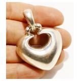 Joseph Esposito 925 Silver Heart Pendant 20.4