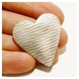 J. Andrew Sterling Silver Heart Pendant 5.9g