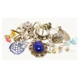 Sterling Silver Single Earrings & Backs 16.1g