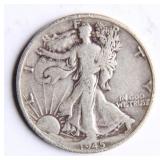 1945 Walking Liberty Half-Dollar Silver Coin