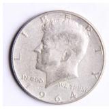 1964 Kennedy Half-Dollar Silver Coin