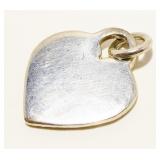 Mexican Sterling Silver Heart Pendant 5.9g