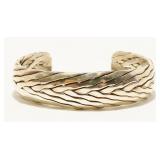 Braided Sterling Silver Mexican Cuff Bracelet 43.3