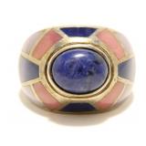 Sterling Silver Gemstone Ring Sz 9 12.3g