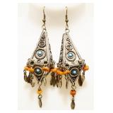 Eclectic Bead & Metal Earrings (Costume)
