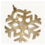 Large Sterling Silver Snowflake Pendant 4g