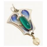 Eclectic Sterling Silver Gemstone Pendant 3.5g