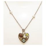 "Effy" 925 Silver Heart Pendant Necklace 8.8g