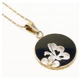 925 Silver Butterfly Pendant Necklace 18" 6.9g