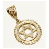 Sterling Silver Star of David Pendant 2.6g