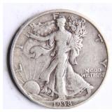 1938 Walking Liberty Half-Dollar Silver Coin