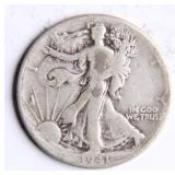 1941 Walking Liberty Half-Dollar Silver Coin