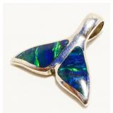 Petite Sterling Silver Dolphin Tail Pendant 1.8g