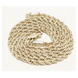 20" Sterling Silver Rope Chain Necklace 7.8g