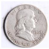 1960 Franklin Half-Dollar Silver Coin