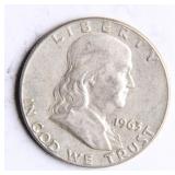 1963 Franklin Half-Dollar Silver Coin