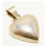 Mexican Sterling Silver Heart Pendant 8.8g