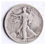 1943 Walking Liberty Half-Dollar Silver Coin