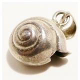 Sterling Silver Seashell Pendant 8.6g