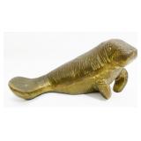 7" Brass Manatee Figure