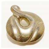 Vintage Sterling Silver Circle Pendant 8.5g