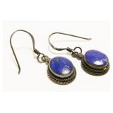 Boma Lapis & Sterling Silver Earrings 5.1g