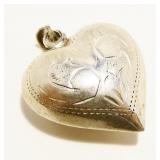 Sterling Silver Heart Pendant 4.8g