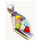 Alan K. Millefiori Murano Glass Pendant 10.6g