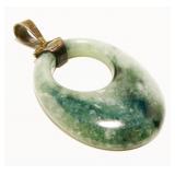 Sterling Silver & Oval Stone Pendant 17.3g