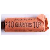 Roll of 40 Washington Silver Quarters