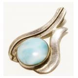 Larimar & Sterling Silver Pendant 5.1g