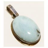 Sterling Silver Larimar? Pendant 5.2g