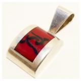 Silpada Sterling Silver & Red Jasper Pendant 13.9g