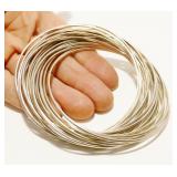 Heavy 925 Silver Entwined Bangle Bracelet 85.1g