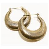 "ND" Sterling Silver Hoop Earrings 8.5g
