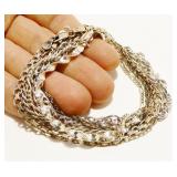 Six Sterling Silver Bracelets 24.5g