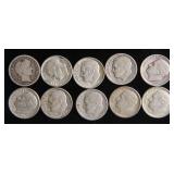 Ten Mixed Silver Dimes