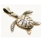 Sterling Silver Sea Turtle Pendant 3.2g